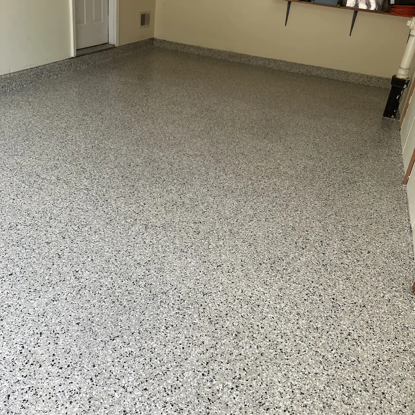 the same concrete coatings after the work